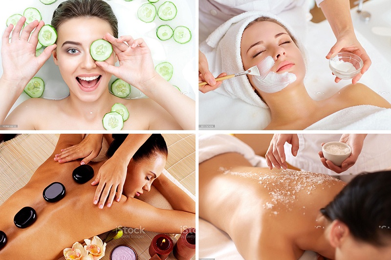 Các mẫu tranh spa chăm sóc da mặt và da body toàn thân đẹp hiện đại